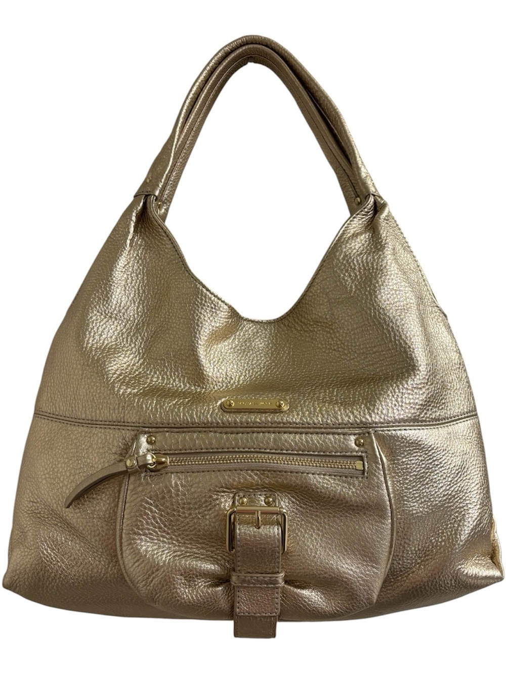 Michael Michael Kors Austin gold metallic leather hobo shoulder bag